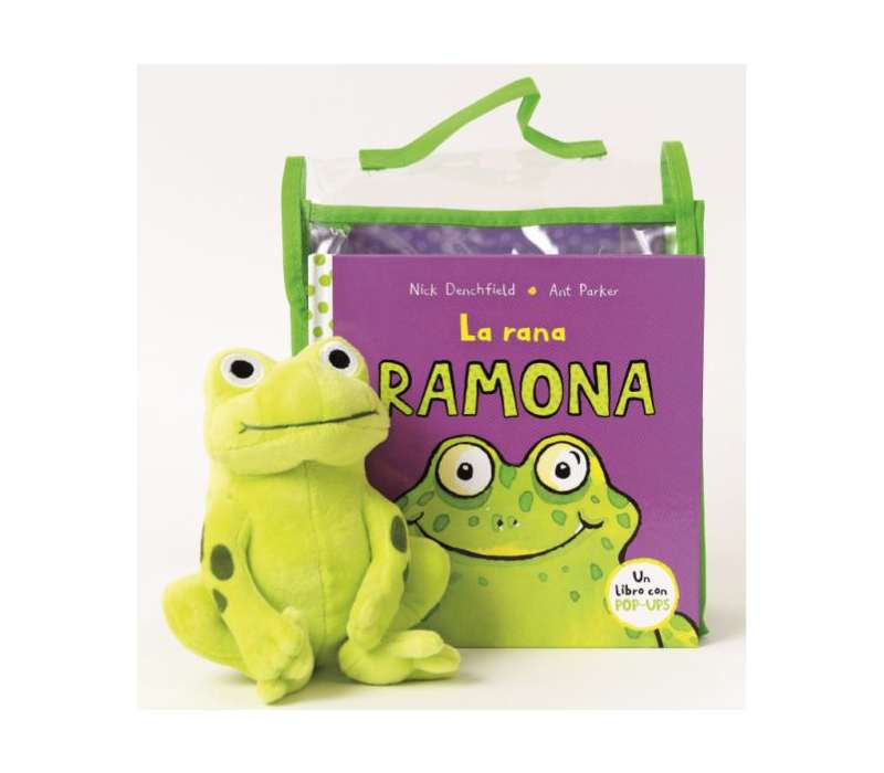 La rana Ramona pop-up- pack con peluche